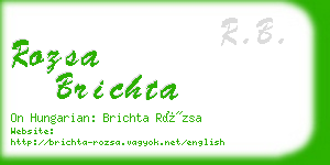 rozsa brichta business card